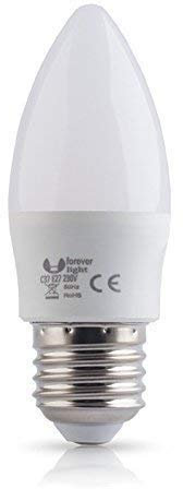 E27 4W LED Glühbirne Leuchtmittel 6er Pack Kerzenform Kaltweiß 6000K 320 Lumen Ersetzt 30W Glühlampe Leuchtmittel Energiesparlampe