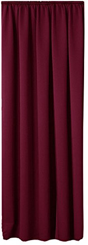 JEMIDI Vorhang Blickdicht 140x245cm - Gardine mit Kräuselband Universalband - 100% Polyester Schal lang für Wohnzimmer Schlafzimmer - Bordeaux
