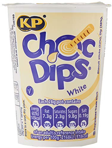 KP Choc Dips White Chocolate 28g, Case of 12