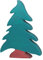 cama24com Tanne Fichte Nadelbaum Holzbaum Holzspielzeug von Holztiger Holzfiguren mit Palandi® Sticker
