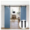10FT/305cm Quincaillerie Kit de Rail pour Porte de Coulissante Double Porte Suspendue en Bois,Noirs I-Form