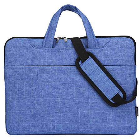 Bolsa de Hombro Compatible 13 Pulgadas MacBook Pro/Pro Retina/DELL Lenovo HP Acer Chromebook/Ultrabook, Poliéster Mensajero Maletín,Azul Claro,13 Pulgada