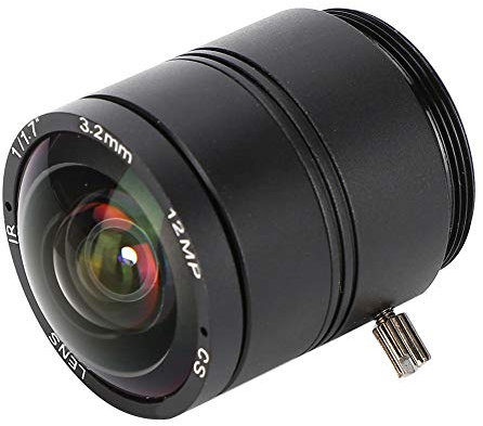 Obiettivo per fotocamera a lunghezza focale fissa da 3,2 mm, risoluzione 12 MP, obiettivo per telecamera di sicurezza professionale con interfaccia attacco CS, obiettivo in lega di alluminio, apertura