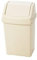 Optimal Products Plastic Swing Bin 50 15 25 8 Litre Home/Office/Kitchen Rubbish Waste Dustbin Trash Swing Lid Bin (Cream/Calico, 8l Litre)