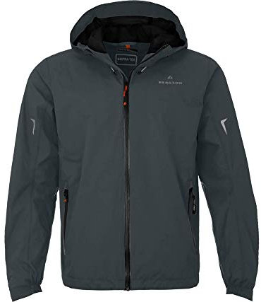 Bergson EGGEN | Herren Regenjacke, Netzfutter, 12000 mm Wassersäule, Ebony [949], 52 - Herren