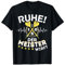 Dart Ruhe der Meister wirft! Dartspieler Darts Herren T-Shirt