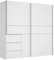 Home Heavenly® - Armario ropero 200 cm 2 Puertas correderas + cajonera integrada WINTER2. Armario Blanco Mucho almacenaje Dormitorio vestidor.