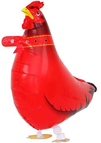 Airwalker Folienballons * Laufende Tiere * als Deko für Geburtstag und Party | 34-115cm groß | Walking Animals Kinder Kindergeburtstag Partydeko Luftballons Ballons, Edition: Huhn