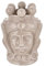 Baroni Home Mohrenkopf aus Keramik im sizilianischen Stil, Einfarbig, Pflanzkübel für den Innenbereich, Design, Italienischer Stil, König Farbe Creme, 13,5 x 12 x 20,5 cm