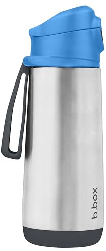 b.box Botella de Agua Termo con Boquilla Deportiva | Inclinar y Sorber | Botella de Agua de Acero Inoxidable que Mantiene las Bebidas Frías Hasta 15h y Calientes Hasta 8h | 500 ml