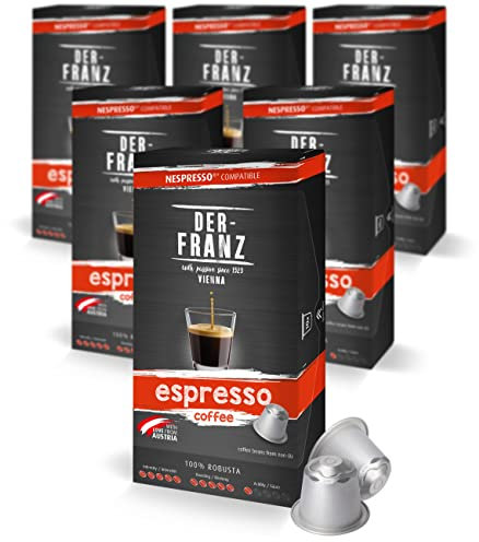 Capsules de café compatibles Nespresso, 6 x 10 Capsules, Espresso