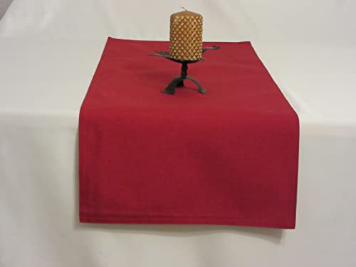 Tischläufer | Rot - Eckig - 40x140cm | Tischband | Mitteldecke | Leinen-Optik | Lotus-Effekt | Schmutzabweisend