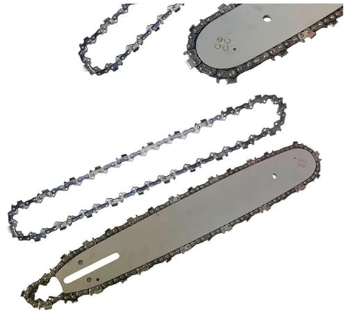 Lama e Barra Per Motosega da 35 cm 12 3/8 45 Maglie Ricambio più Catena e Seconda Catena in Omaggio Per Motoseghe Scoppio Set Ricambio Motosega Barra Guida