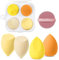 AUAUY 4 PCS Make up Schwamm Set, Foundation Blending Beauty Sponge, Beauty Makeup Schwämme Blender für Flüssigkeit Foundation Puder Sonnenschutz und Creme mit 1 Schwammhalter, 1 Puderquaste