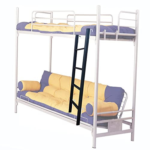 Etagenbett Leiter Heimwohnheim Hanging Etagenbett Leiter, Schwarzer Ersatz Zwei Bettschrittleitern für Schlafzimmer Apartments, 46 / 51 / 55 / 59 Höhenmetallleiter (Size : 116cm)