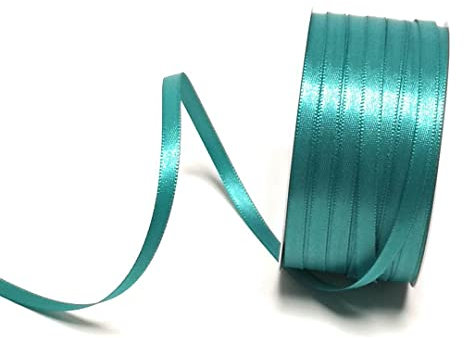 s.dekoda Satinband 50m x 6mm Türkis - Türkisgrün Schleifenband Dekoband Satin