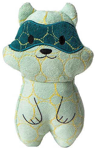BITE FORCE Wildlife - Langlebiges Plüschspielzeug für Hunde - Hundespielzeug mit Kevlar gefertigt, mehrlagig und verstärkten Nähten. Quietscher für interaktives Spiel. Ideal für starke Kauer(Waschbär)