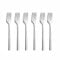 VILLA ITALIA Elegantes Kuchengabel - Set mit Schaufel schickes Besteck Set Tafelbesteck Edelstahl Chrom 6 Stück Set für 6 Personen VICTORIA