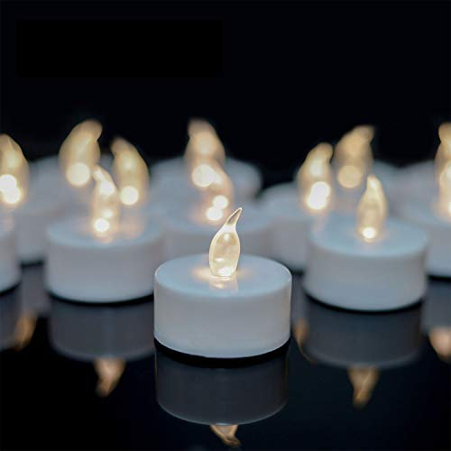 TEECOO Tea Lights Led Candles 100 pcs Battery Operated Candle Flameless Candles Flameless Flickering Warm White Electric Tea Lights Decoration for Party Halloween Festivals Weddings etc