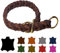 Hundehalsband Fettleder/Halsband ZugStopp Messing/kleine Hunde & große Hunde / 15mm / 20mm / 25mm / XXS - XL (30 Breite: 15mm, Braun)