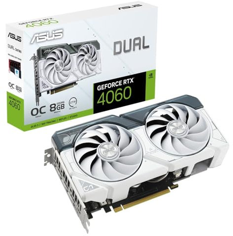 ASUS Dual RTX 4060 Dual OC 8GB PCI-Express x8 Gaming Graphics Card (DUAL-RTX4060-O8G-WHITE)