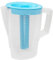 URBN-CHEF 2.2L Plastic Slim Fridge Water Juice Jug Dispenser Large Handle & Infusion Core (Blue)