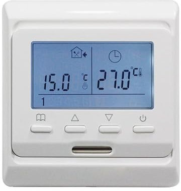 Termostato digitale, per riscaldamento a pavimento, LED, touch screen, da incasso, 3 A/230 V