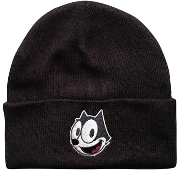 Cotton Soul Felix Face Herren Beanie, Schwarz, Einheitsgröße, Schwarz , Einheitsgröße