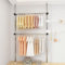 2 Stangen 2 Stangen Teleskop-kleiderbügel Kleiderschrank Organizer Kleiderständer mit Aufhängestange Höhenverstellbarer Kleiderbügel Regalsystem mit 2 Haken