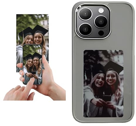 DIY E-Ink Phone Case for iPhone 15 PRO MAX 𝐀𝐏𝐏 𝐎𝐩𝐞𝐫𝐚𝐭𝐢𝐨𝐧 Smart Photo Rear Projection Customiza Phone Case Instantly Display Photos On The Ink Screen Back Cover Personalize Your Phone case