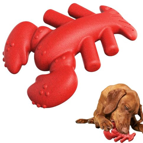 GDSHAPE Kauspielzeug für Hunde, interaktives Hummer-Hundespielzeug für aggressive Kauer, dauerhaftes unzerstörbares Hundespielzeug für mittelgroße und große Hunde, um gesünderen Mund und Zähne zu