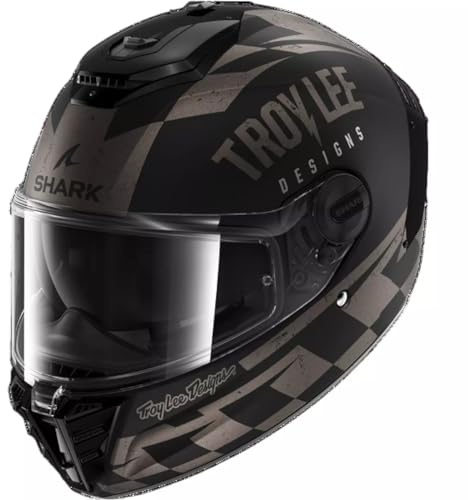 SHARK, Integraler Motorradhelm SPARTAN RS RACESHOP x TROY LEE DESIGNS Black Anthracite Silver, XXL