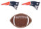 3Pcs New England Football Fans' Favorite Football Iron On Embroidery Patches, New England Rugby Logo Patches for Hat Jacket Backpack Jeans Shoes Clothes DIY