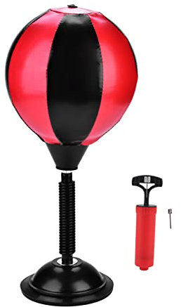 Büro Punching Ball, Boxbirnen Desktop-Boxsack Boxtraining-Desktop-Punch mit Einer Pumpe und Einem Ventil Mini Tischiboxsack Tischklemme Und Saugnapf für Büro Anti-Stress Krafttraining