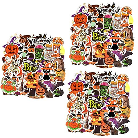 Gadpiparty 150blätter Halloween Aufkleber Für Laptops Skateboards Und Scrapbooking Kürbis Hexen Und Mehr Für Erwachsene Vielseitig Für Dekorationen Und Feste