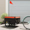 Sufrk Lastenanhänger Schwarz und Orange 45 kg Eisen Fahrrad anhänger Kinder e Scooter anhänger kajak Wagen