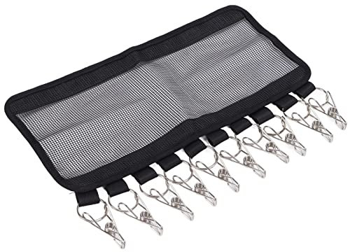 Tenedor de pinzas para ropa de malla de plástico, colgador portátil plegable para el hogar, camping al aire libre, jardín