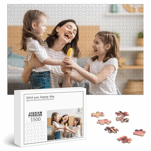 Puzzle Personalisiert mit Foto 500/1000/1500/2000/3000 Teile, Fotopuzzle selbst gestalten, Personalisierbares Geschenk