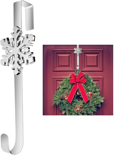 SURPZON Colgador de corona de Navidad para gancho de corona de puerta delantera, 30 cm de largo, gancho de corona de metal, gancho de corona de puerta para Navidad, hogar, oficina, pared, coronas de