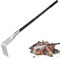 Pizza Oven Hook, Ash Spoon, Charcoal Kettle, Ash Rake for Pizza Oven | Charcoal Rake for Barbecue, Ash Tool, BBQ Accessories