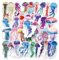 Quallen-Meeresleben Aufkleber Jellyfish Stickers 50 Stück Skateboard Graffiti Aufkleber Motorräder Fahrrad Snowboard Gepäck Laptop Auto Koffer für Kinder und Jugendliche Wasserdichte Vinyl Aufkleber