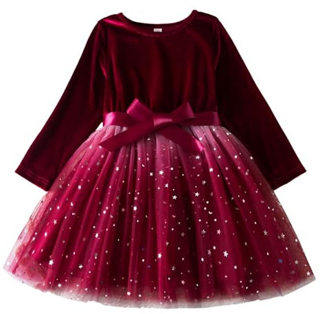 2 Jahre Maedchen Kleid Kleid Maedchen 110 Festlich Geburtstag Kleider FüR MäDchen Silvester Baby Outfit Outfit Weihnachten Kleid 122 Klamotten FüR Kinder Kleid 110 MäDchen Langarm