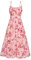 GRACE KARIN Abito estivo da donna con spalline sottili, svasato, linea ad A, mini abito increspato senza maniche floreale da spiaggia, Rosa con fiore rosso, XL