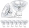 EASYIVY 8 Stück MR16 GU5.3 Halogenstrahler 12V 50W Dimmbar, GU5.3 Bi-Pin Base Halogen Reflektor Glühbirne mit Glasabdeckung Warmweiß 2700K Halogen Spot for Einbau Schienenbeleuchtung