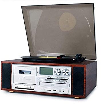 WDWDW Grammofono, Giradischi, Giradischi Bluetooth a Valigia per Dischi in Vinile, Giradischi a 3 velocità e Radio CD Tape Radio Audio