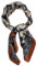 MEDUOLA Damen Halstuch aus Kunstseide Blumen und verschiedene Muster Druckschal Elegantes Accessoire 70CM x 70CM Quadratisches Tuch Cashew Blossom Marineblau