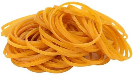 FBANULPEX Rubber Elastic Bands，Elastic Rubber Bands Yellow High Elastic Rubber Bands Stretchable Latex Rings(50x3mm)