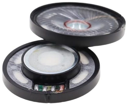 VIVIWI 2Pcs Black 50mm Headphone Speakers Headsets Driver 32Ohm 112db Speakers Repair Parts for Headphones 50mm Speakers Driver