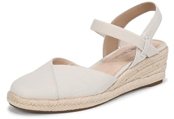 LifeStride Women's Pilar Espadrille Wedge Sandal Bone 9 M