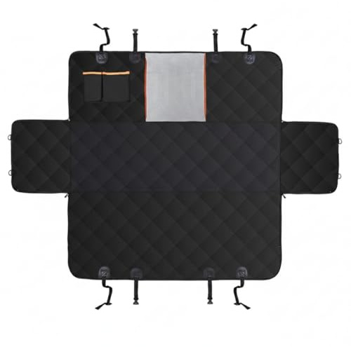 PET&TECH Cubierta Impermeable para Asiento de Coche para Perros; 38x147 cm; Protector Antipelusas, Antideslizante y Plegable – Tela Resistente de 4 Capas – Fácil de Limpiar